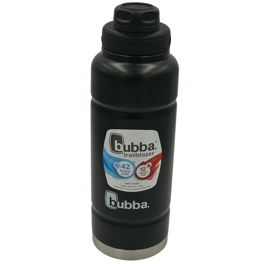 Bubba Trailblazer Insulated Stainless Steel Water Bottle 40 oz Black